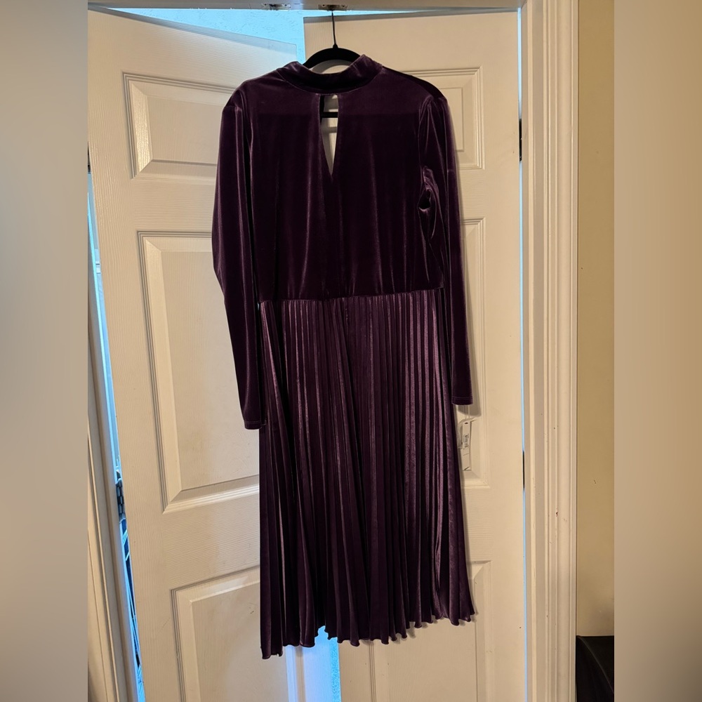 Elegant Purple Velvet Dress